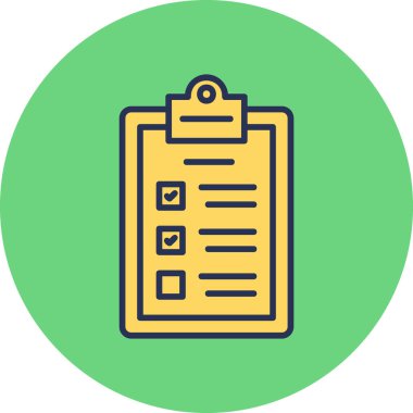 Kontrol listesi. Web simgesi basit illüstrasyon