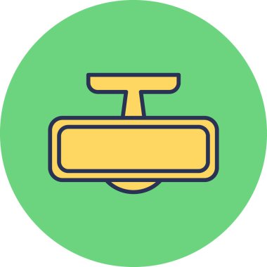 dikiz aynası simgesi, araba sade web illüstrasyonu