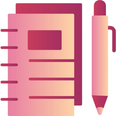 Not defteri web simgesi, vektör çizim