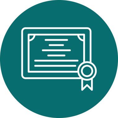 Sertifika. Web simgesi basit tasarım 