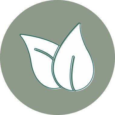  bitki yaprakları. Web simgesi basit illüstrasyon 