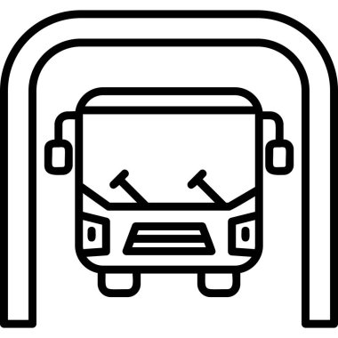 Otobüs Yeraltı modern simgesi, vektör illüstrasyonu