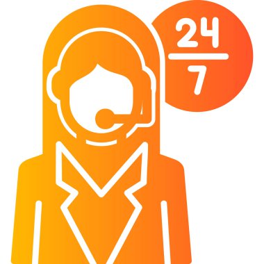 Müşteri hizmetleri modern simgesi, vektör illüstrasyonu