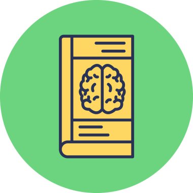 Kitap simgesi, modern tasarım illüstrasyonu