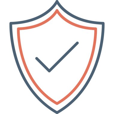 Kalkan. Web simgesi basit illüstrasyon