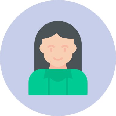 kadın web simgesi vektör illüstrasyonu