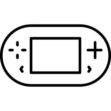 Oyun konsolu simgesi, web basit illüstrasyonu