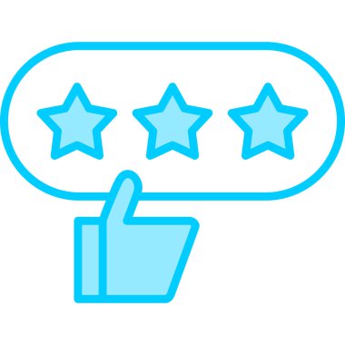 Good Review web icon vector illustration