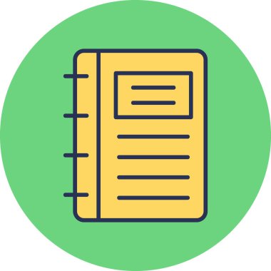 Not defteri web simgesi, vektör çizim
