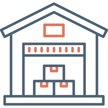 Ev. Web simgesi basit illüstrasyon