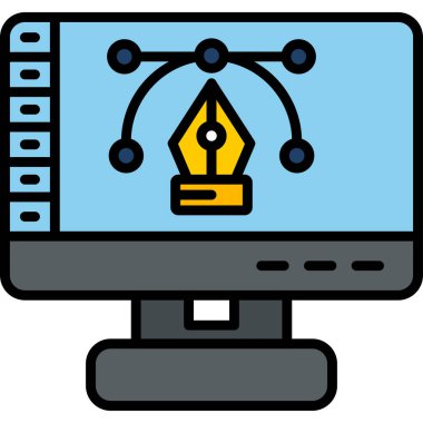 Teknoloji. Web simgesi basit tasarım 