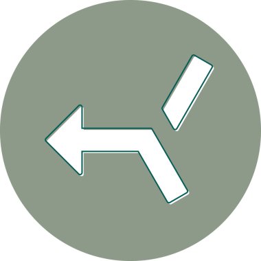 Okları basit simge, vektör illüstrasyonuyla birleştir