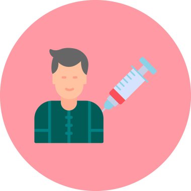 simple web icon of Man Vaccination