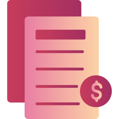 Fatura. Web simgesi basit illüstrasyon