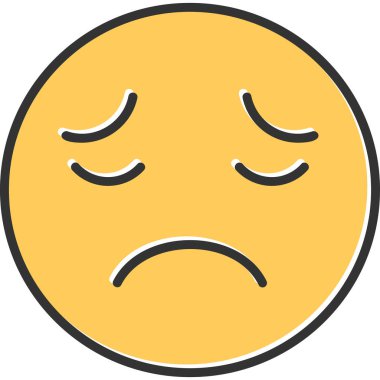 Ağlayan yüz ifadesi vektör illüstrasyonu