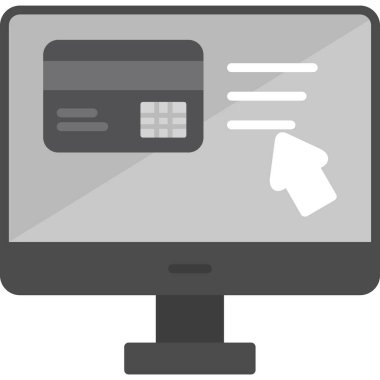 Çevrimiçi ödeme. Basit web illüstrasyonu