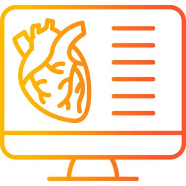 Heart Test Report icon modern vector illustration