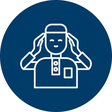 Müezzin modern simgesi, vektör çizimi.