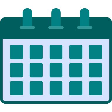 Takvim simgesi, vektör illüstrasyonu basit tasarım