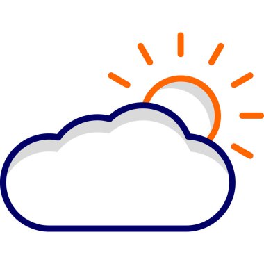 Hava durumu modern simgesi, vektör illüstrasyonu