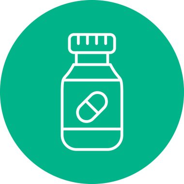 Tıbbi hap ikonu basit bir illüstrasyon