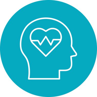 Kalp modern simge, vektör illüstrasyonu 