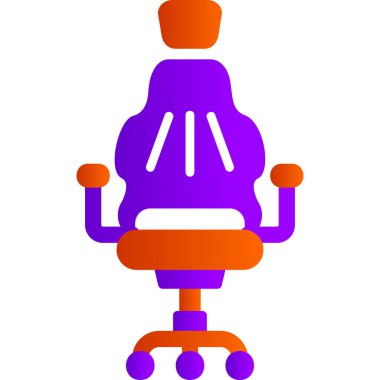 ofis sandalyesi ikon vektör illüstrasyonu