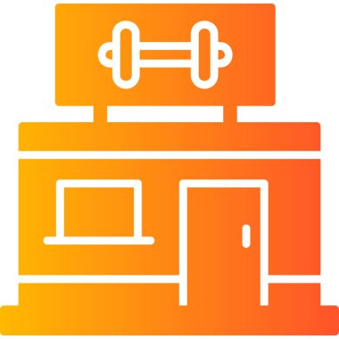 Spor salonu modern simgesi, vektör illüstrasyonu