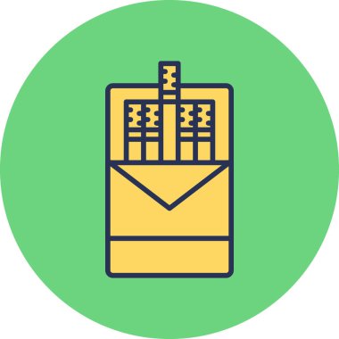 - Sigara paketi. Web simgesi vektör illüstrasyonu