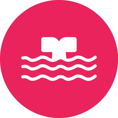 Balina modern simgesi, vektör illüstrasyonu