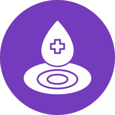 Hidroterapi modern simge, vektör illüstrasyonu