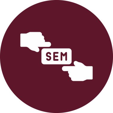 Sem web simgesi vektör illüstrasyonu