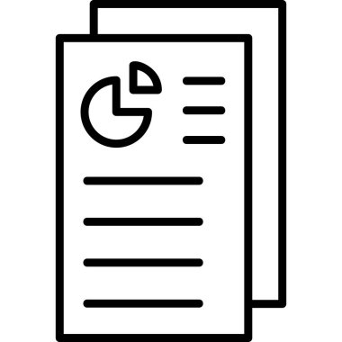 İş Raporu. Web simgesi basit illüstrasyon