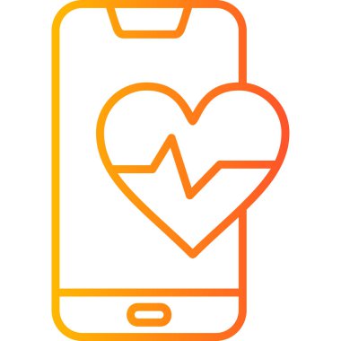 kalp atış hızı ikonu vektör çizimi