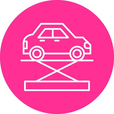 Araba kriko modern simge, vektör illüstrasyonu