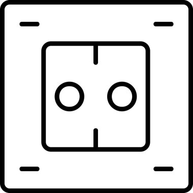 güç soketi simgesi, vektör çizim 