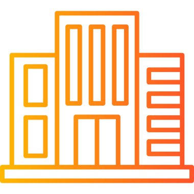 Otel modern simge vektör illüstrasyonu