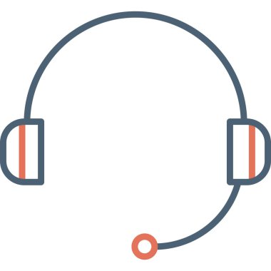 Kulaklık. Web simgesi basit tasarım 