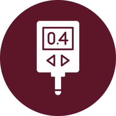 Glucometer simgesi, modern tasarım illüstrasyonu