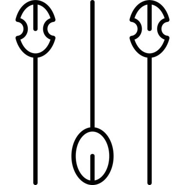 Akupunktur basit simge, vektör illüstrasyonunu iğneler