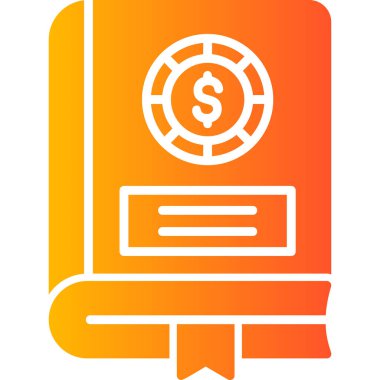 Finansal kitap simgesi, modern tasarım illüstrasyonu