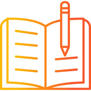 Ev ödevi. Web simgesi vektör illüstrasyonu