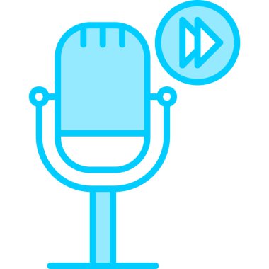 Podcast Hızlı İleri Yönlendirme vektör çizimi