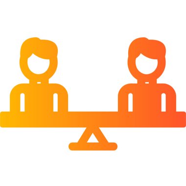 Eşitlik web simgesi basit illüstrasyon