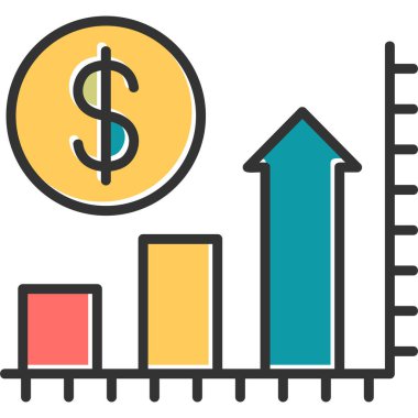 Finansal Grafik. Basit illüstrasyon
