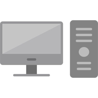 Bilgisayar monitörü. Basit resimleme