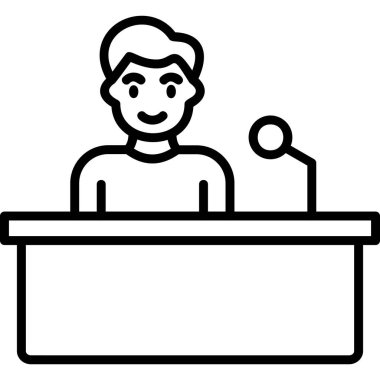 Adamım. Web simgesi basit illüstrasyon