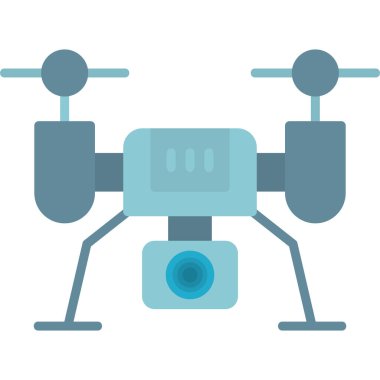 Drone simgesi, vektör illüstrasyonu basit tasarım