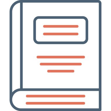 Kitap simgesi, modern tasarım illüstrasyonu