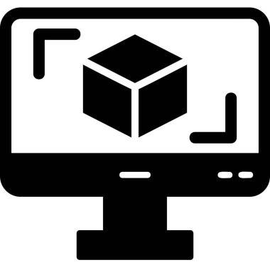 3d düz vektör simgesi